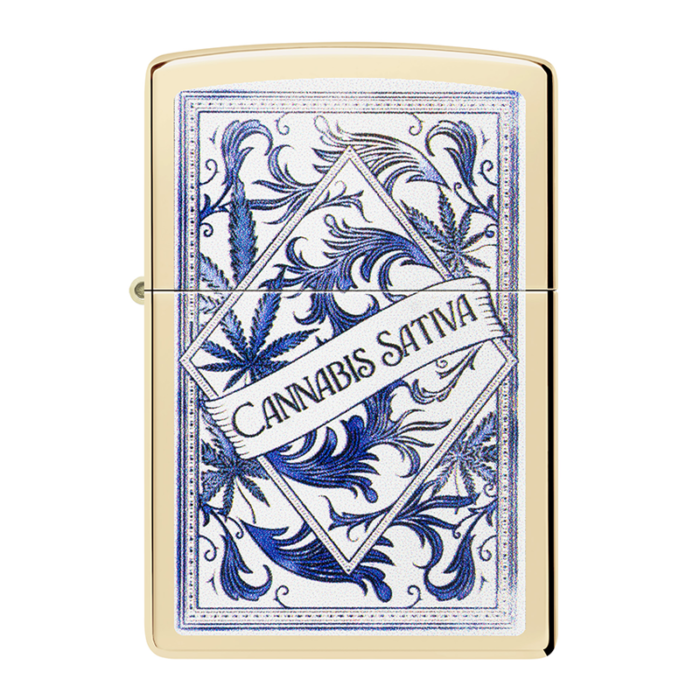 ZIPPO 46682 CANNABIS SATIVA DESIGN