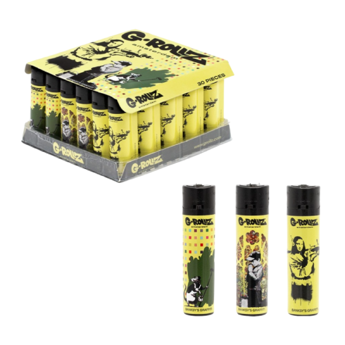 G-ROLLZ | BANKSY'S GRAFFITI LIGHTERS - DESIGN 5 - 30CT DISPLAY