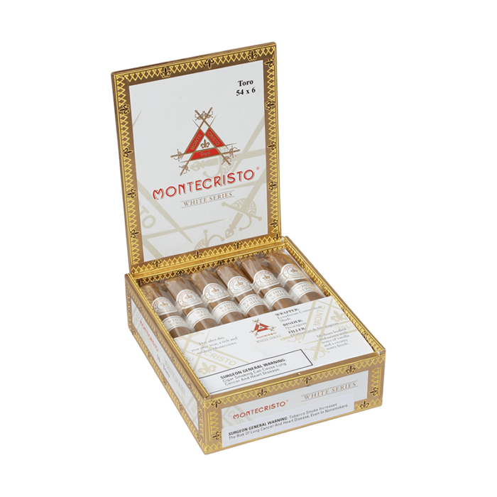 MONTECRISTO WHITE TORO (54X6) BOX OF 10