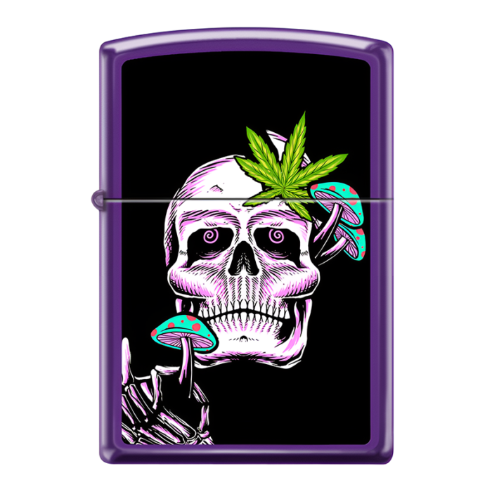 ZIPPO SKULL WEED MUSHROOMS
