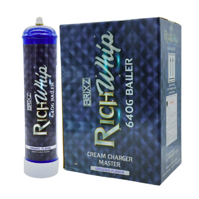 BRIXZ NYC RICH WHIP CREAM CHARGERS 640G CYLINDER - BOX OF 6