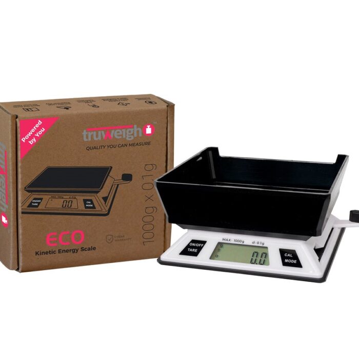 TRUWEIGH SCALE ECO KINETIC ENERGY SCALE 1000G X 0.1G WHITE
