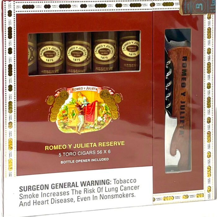 ROMEO Y JULIETA RESERVE WINE KEY SAMLER BOX OF 05