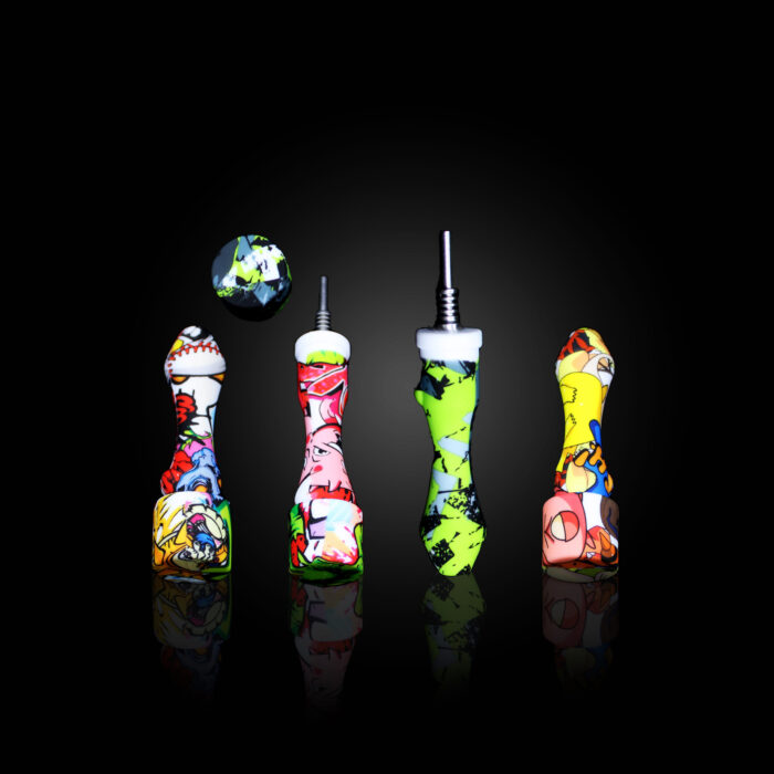 SILICONE MINI NECTAR COLLECTOR  MIXED COLOR