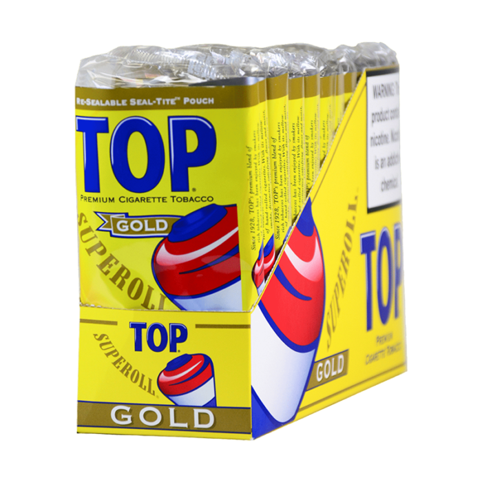 TOP SUPEROLL POUCH 4OZ 12CT-GOLD