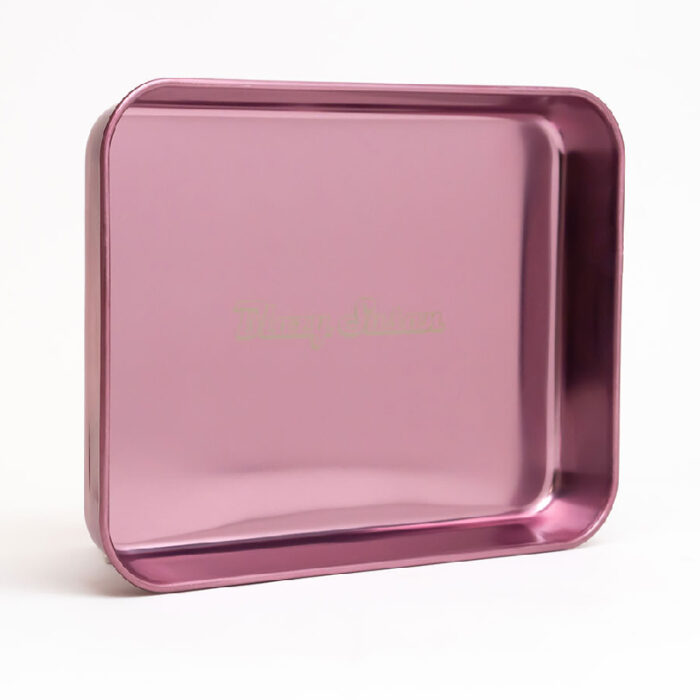 BLUZY SUSAN PINK METAL TRAY LARGE