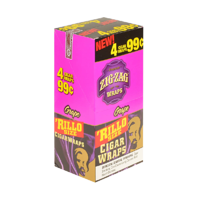 ZIGZAG RILLO 4/4PK/15CT GRAPE