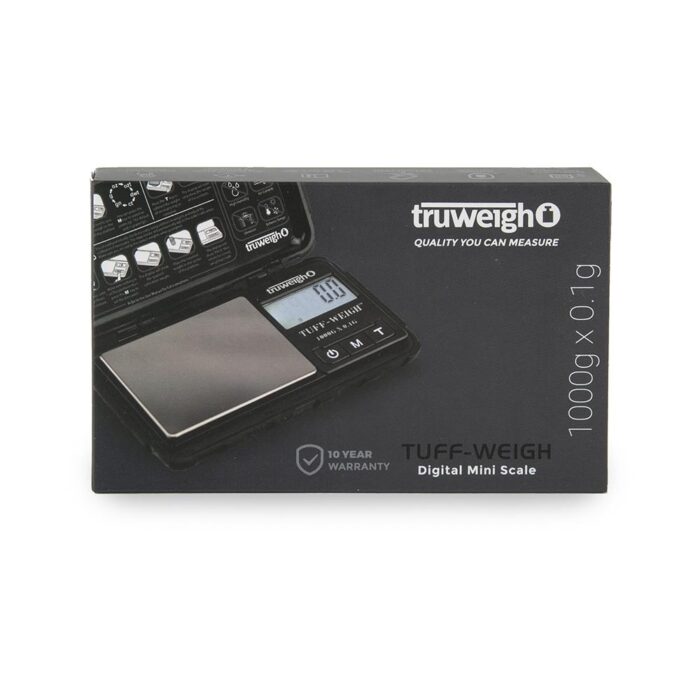 TRUWEIGH SCALE TUFF-WEIGH 1000G X 0.1G BLACK
