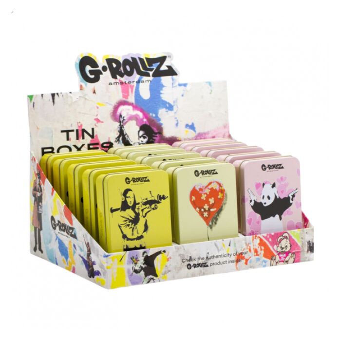 G-ROLLZ | BANKSY'S GRAFFITI LARGE STORAGE BOXES 15PCS IN DISPLAY - 13.5X8.5X3 CM