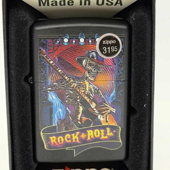 ZIPPO ROCK N ROLL GUITAR SKULL